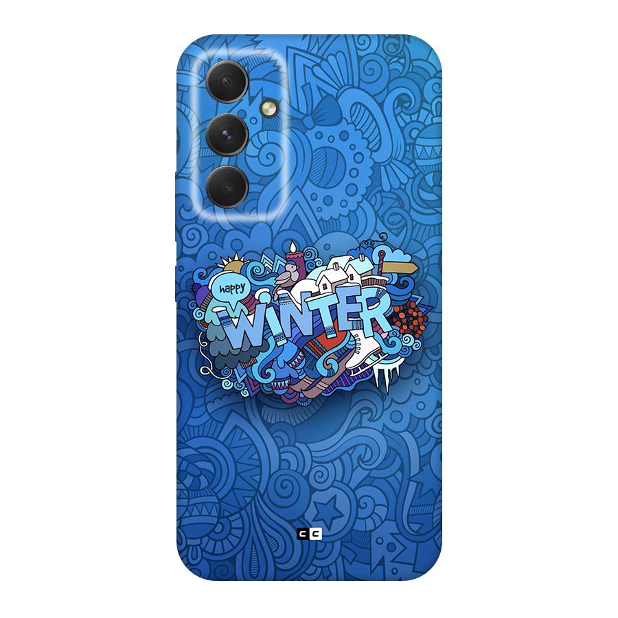 Happy Winter Original Polycarbonate Back Case for Galaxy A54