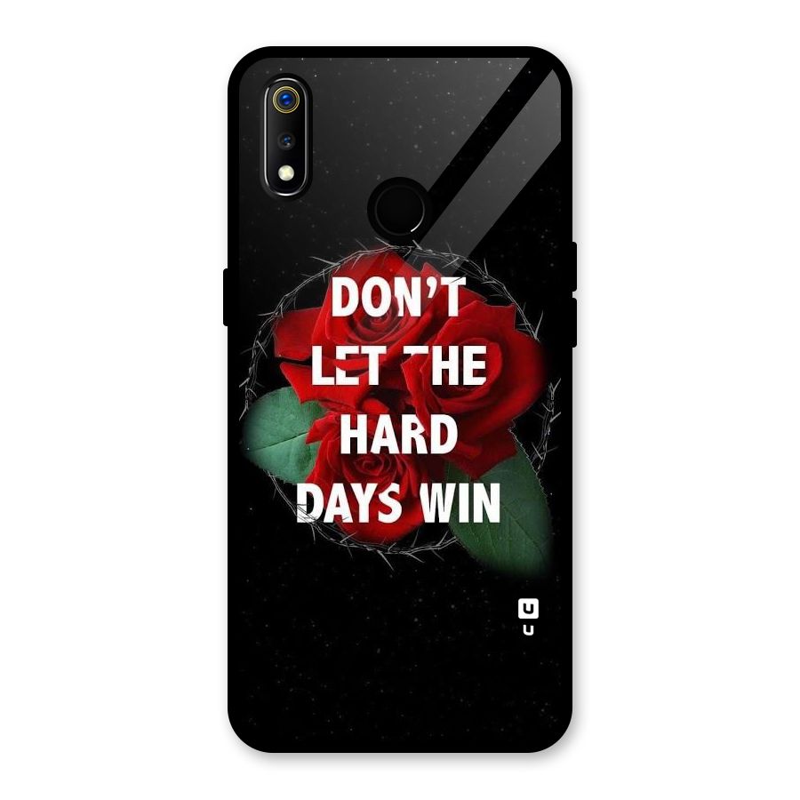 Hard Days No Win Glass Back Case for Realme 3i