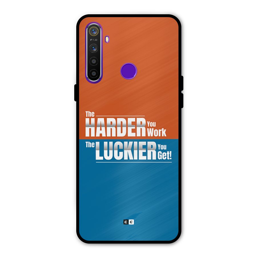 Hard Luck Glass Back Case for Realme 5s