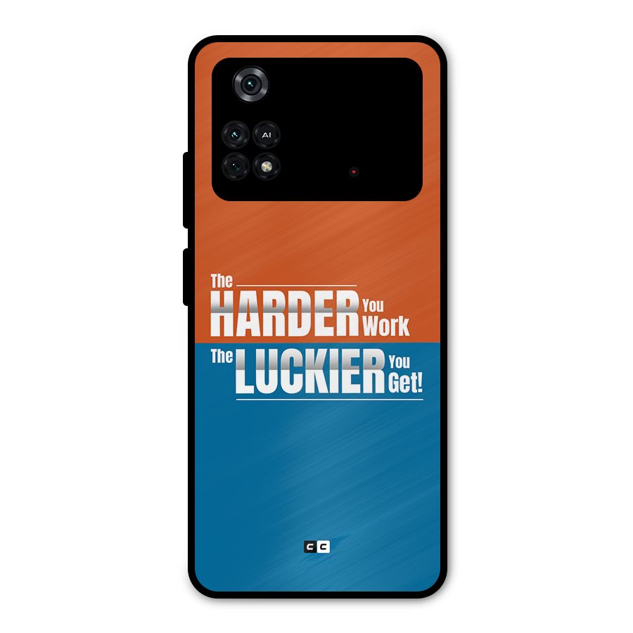 Hard Luck Metal Back Case for Poco M4 Pro 4G