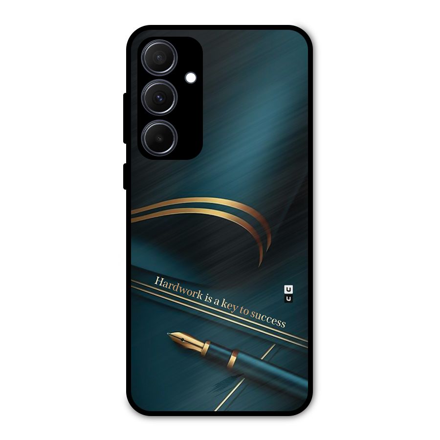 Hardwork Is Key Metal Back Case for Galaxy A35