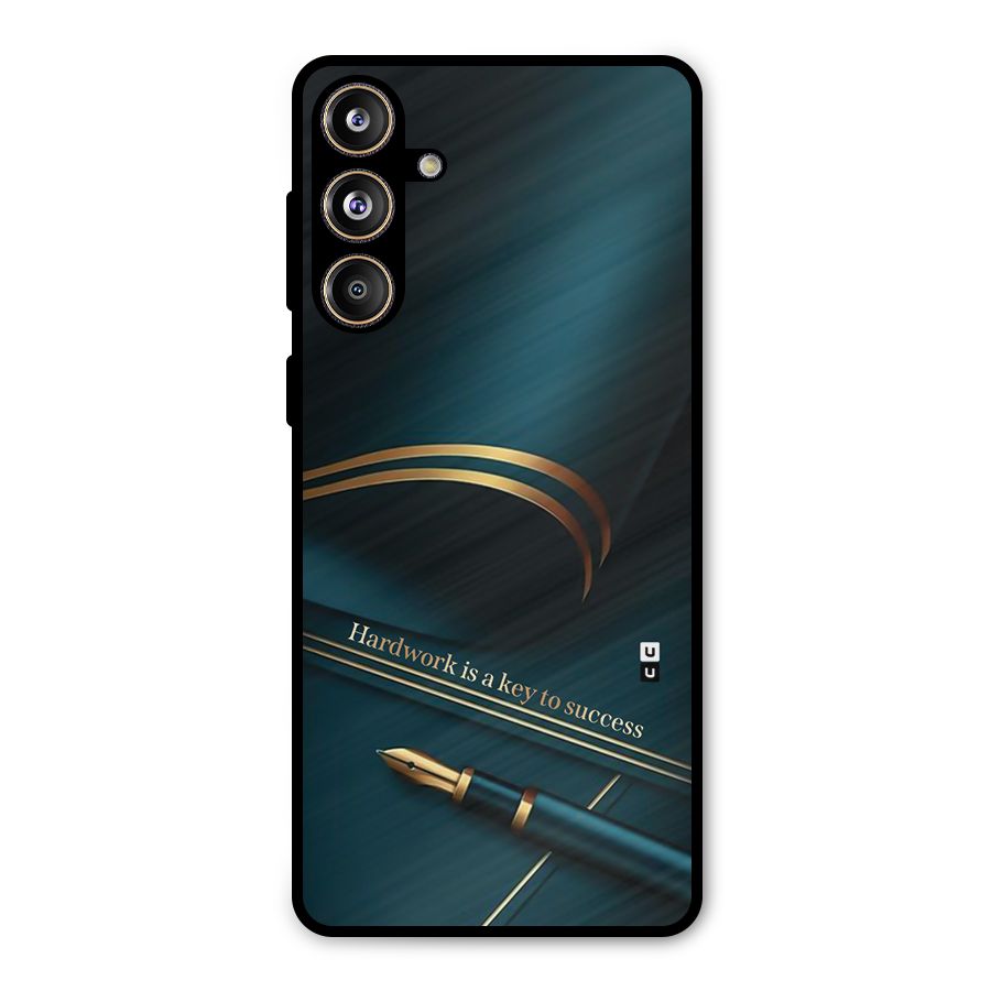 Hardwork Is Key Metal Back Case for Galaxy F55
