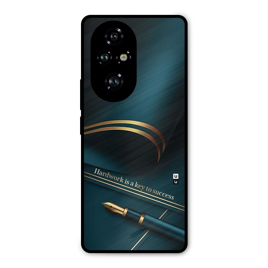 Hardwork Is Key Metal Back Case for Honor 200 Pro