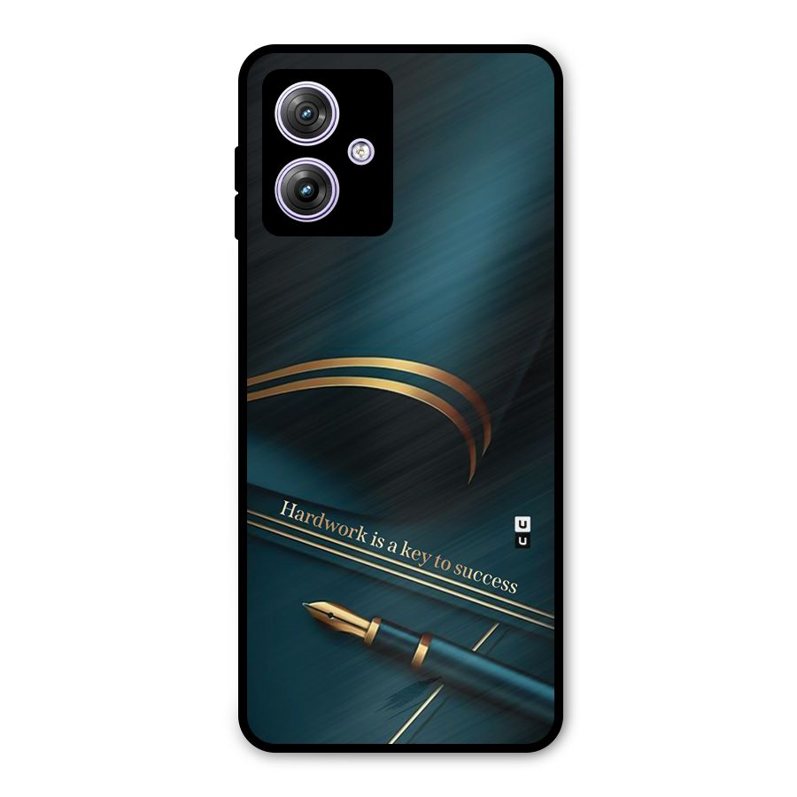 Hardwork Is Key Metal Back Case for Moto G64