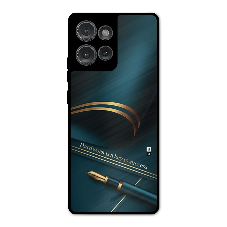 Hardwork Is Key Metal Back Case for Motorola Edge 50