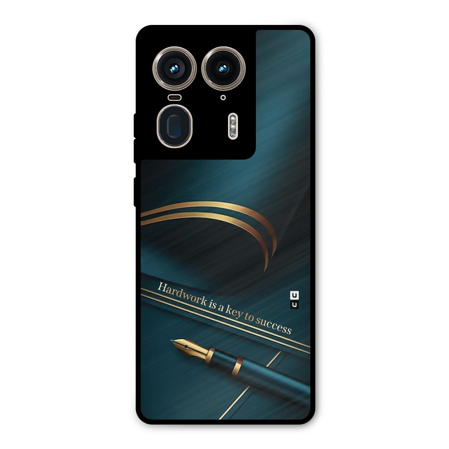 Hardwork Is Key Metal Back Case for Motorola Edge 50 Ultra