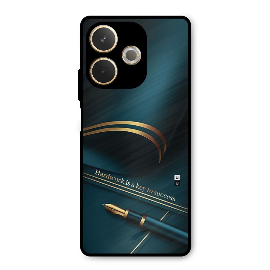 Hardwork Is Key Metal Back Case for Oppo A5 Pro