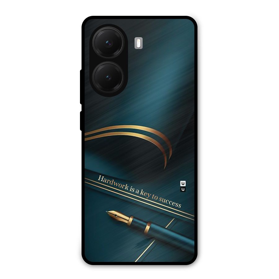 Hardwork Is Key Metal Back Case for Poco X7 Pro