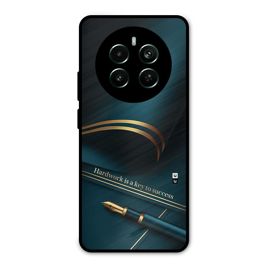 Hardwork Is Key Metal Back Case for Realme 12 Plus