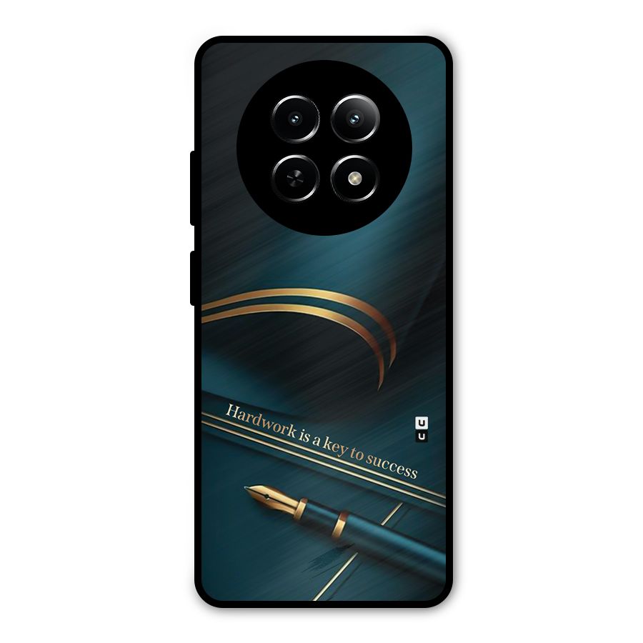 Hardwork Is Key Metal Back Case for Realme 12x 5G