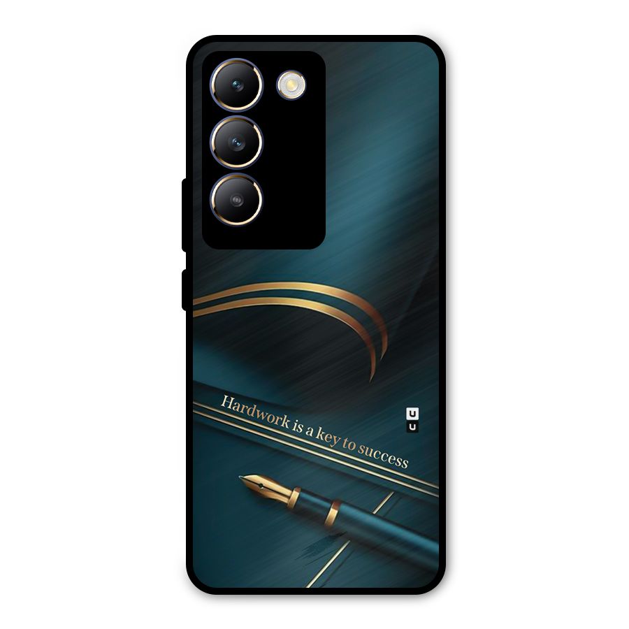 Hardwork Is Key Metal Back Case for Vivo T3 5G