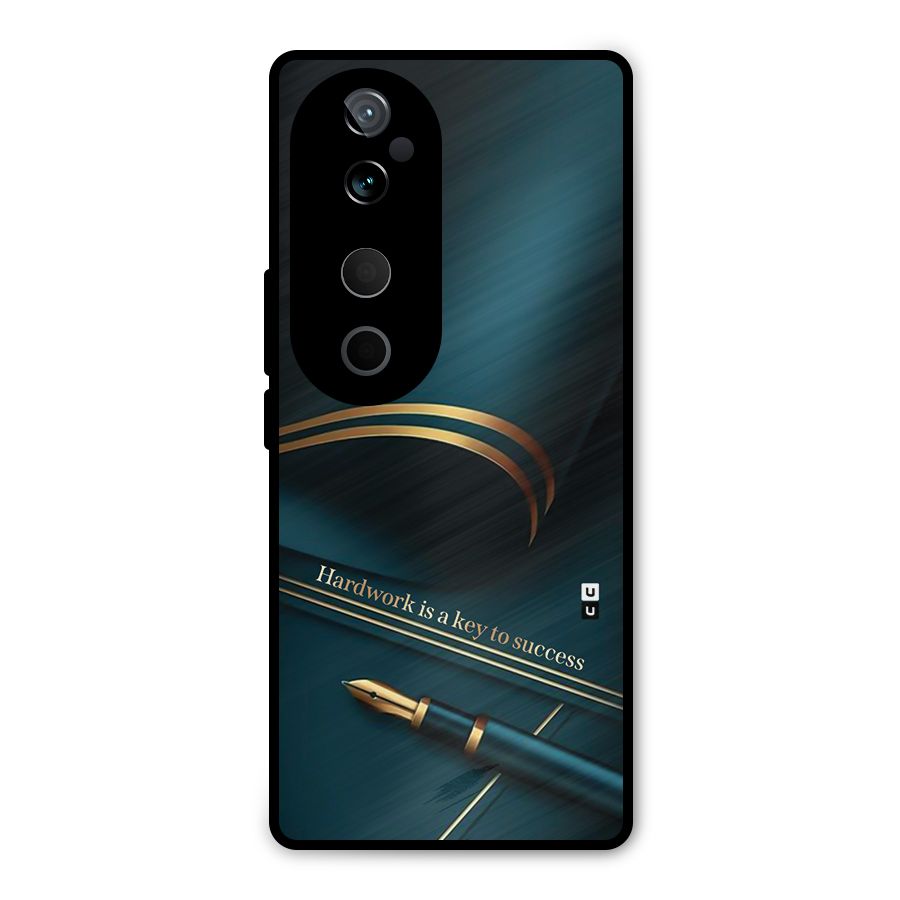 Hardwork Is Key Metal Back Case for Vivo T3 Ultra