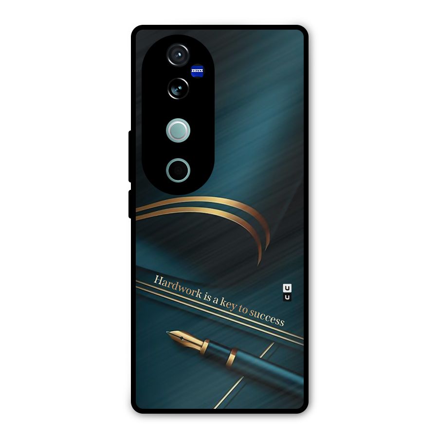 Hardwork Is Key Metal Back Case for Vivo V40 Pro