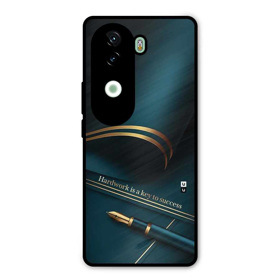 Hardwork Is Key Metal Back Case for Vivo V40e