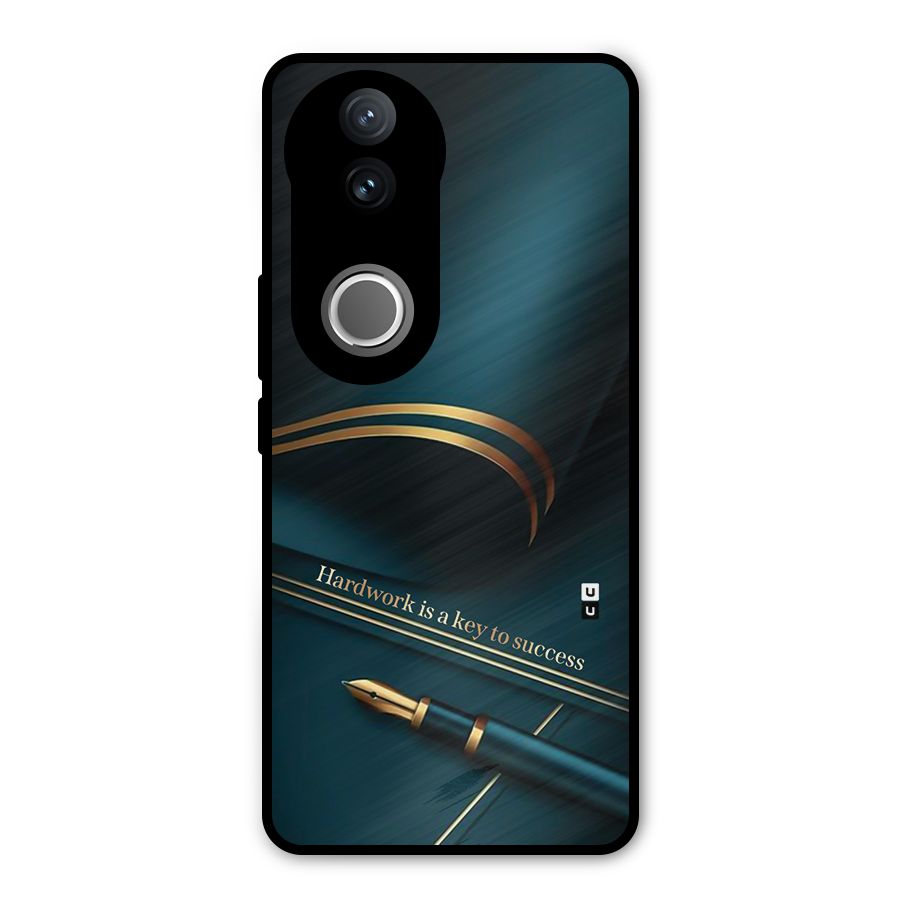 Hardwork Is Key Metal Back Case for Vivo V50e