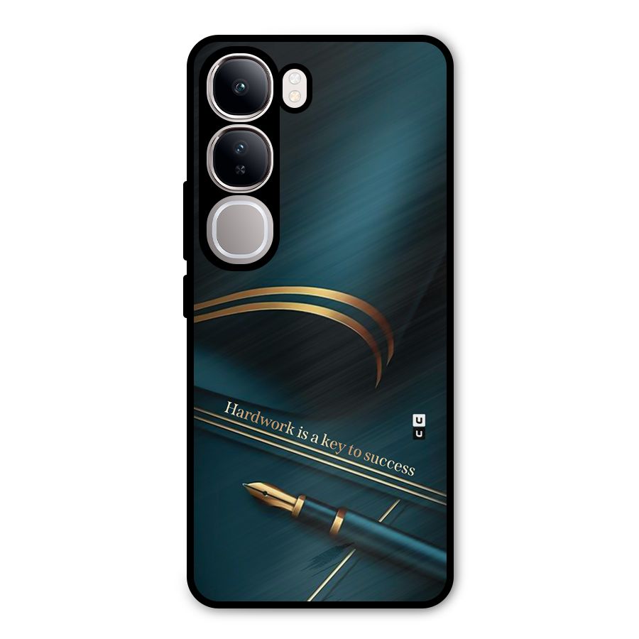 Hardwork Is Key Metal Back Case for Vivo Y300
