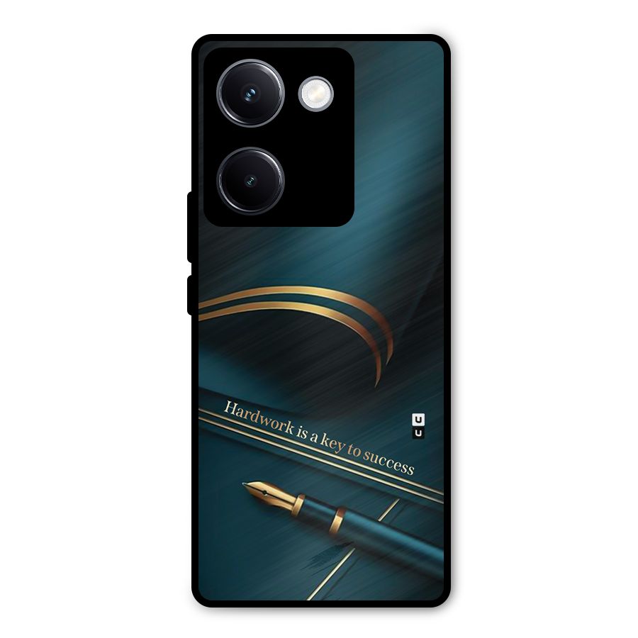 Hardwork Is Key Metal Back Case for Vivo Y300 Plus