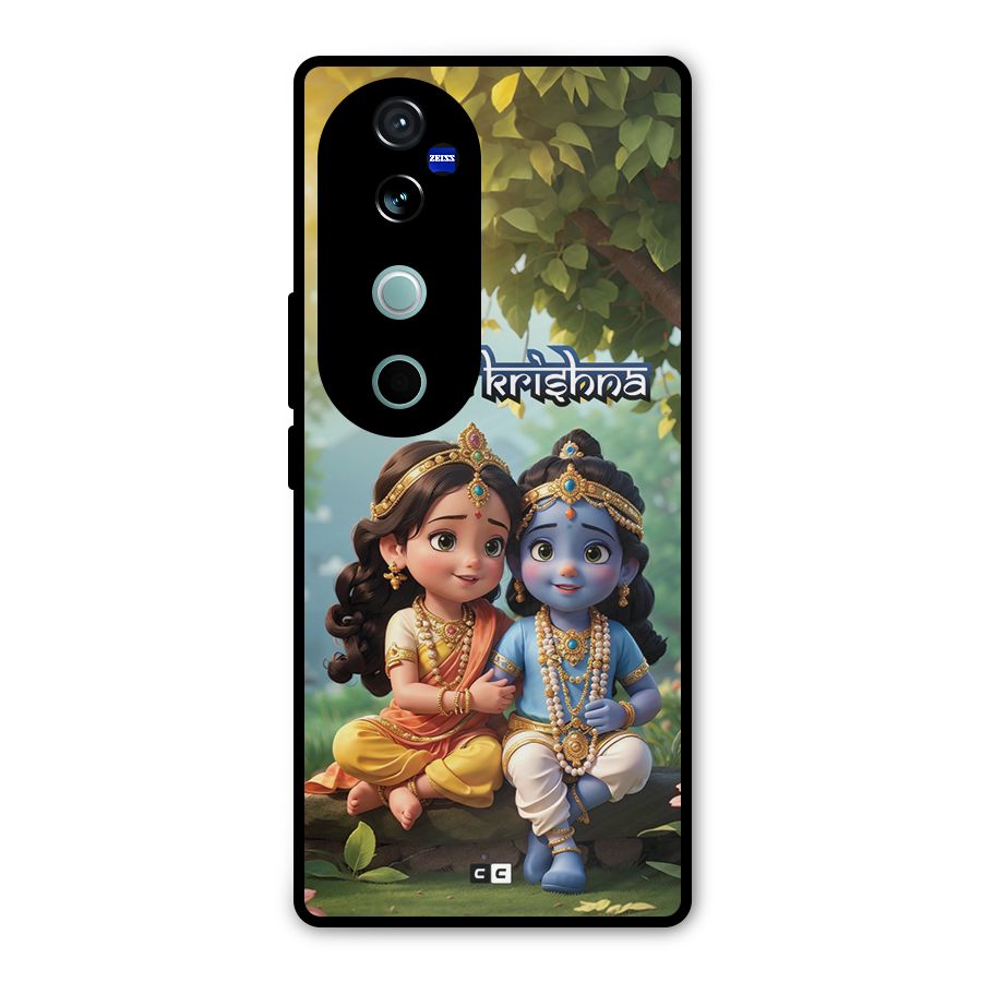 Hare Radhe Krishna Metal Back Case for Vivo V40
