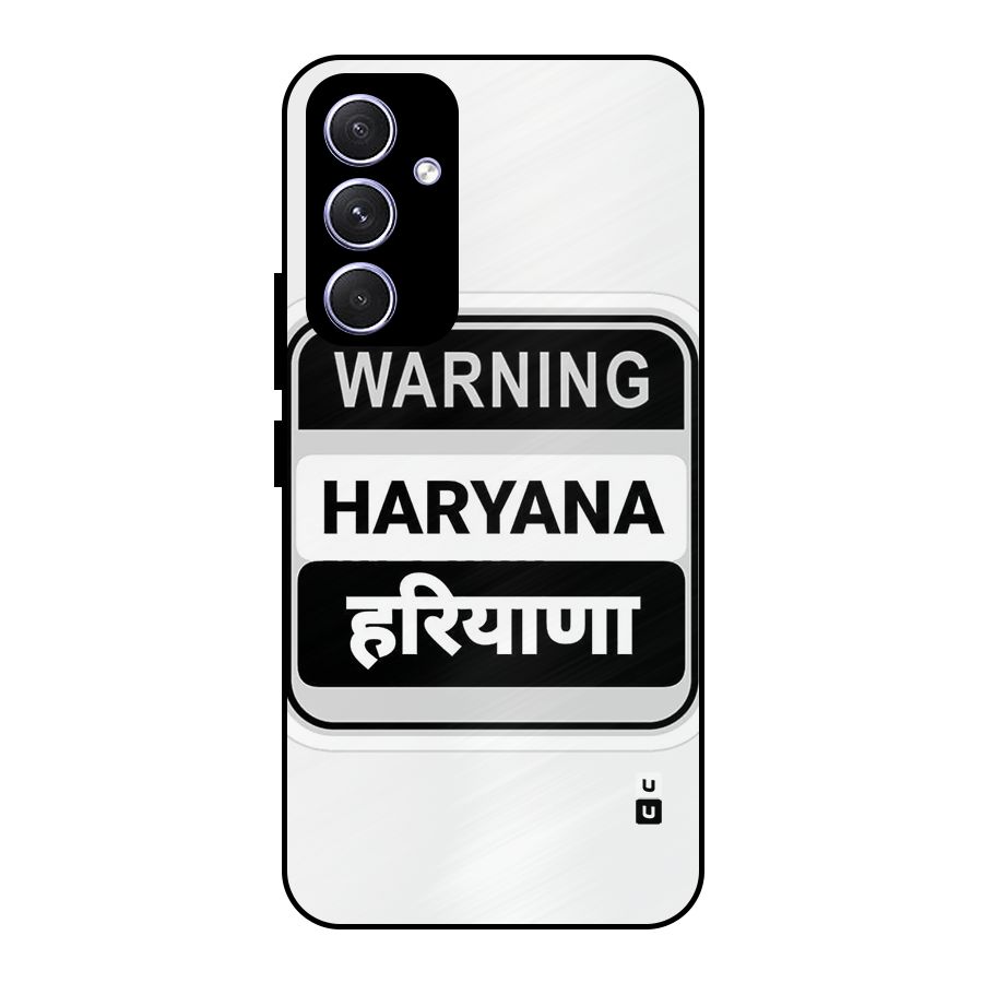 Haryana Warning Metal Back Case for Galaxy A54