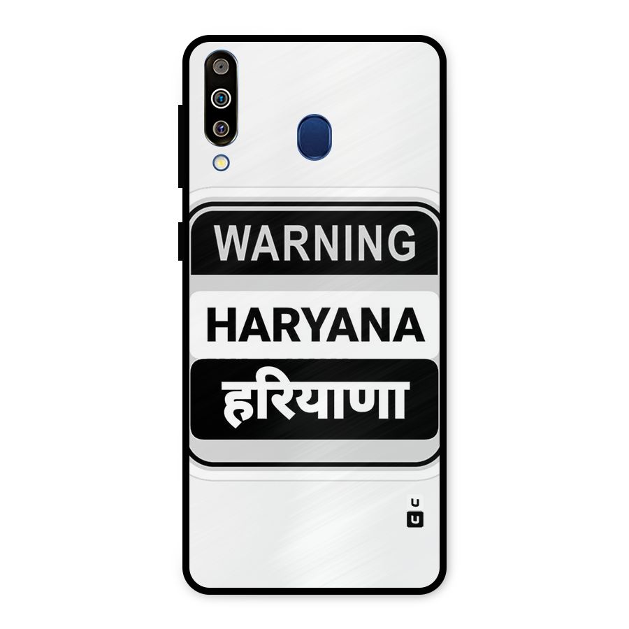 Haryana Warning Metal Back Case for Galaxy M30
