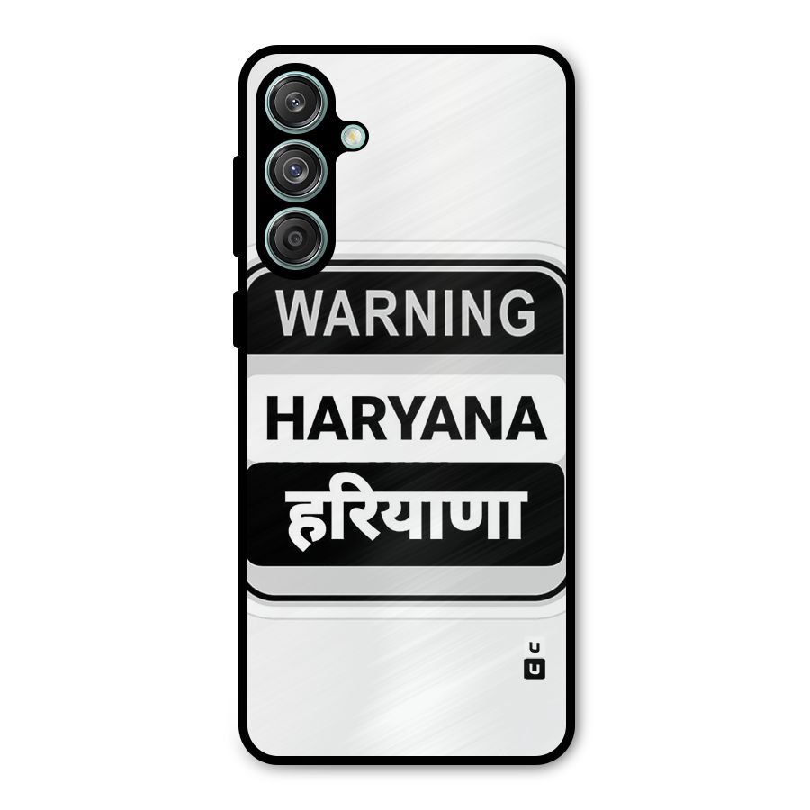 Haryana Warning Metal Back Case for Galaxy M55 5G