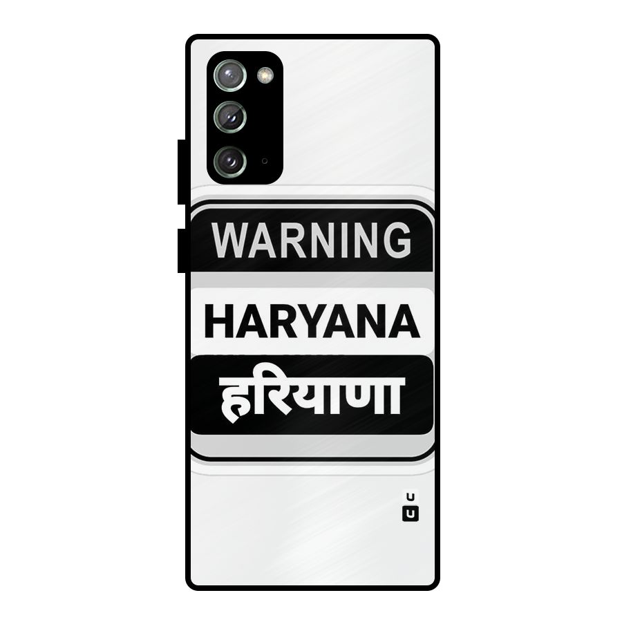 Haryana Warning Metal Back Case for Galaxy Note 20