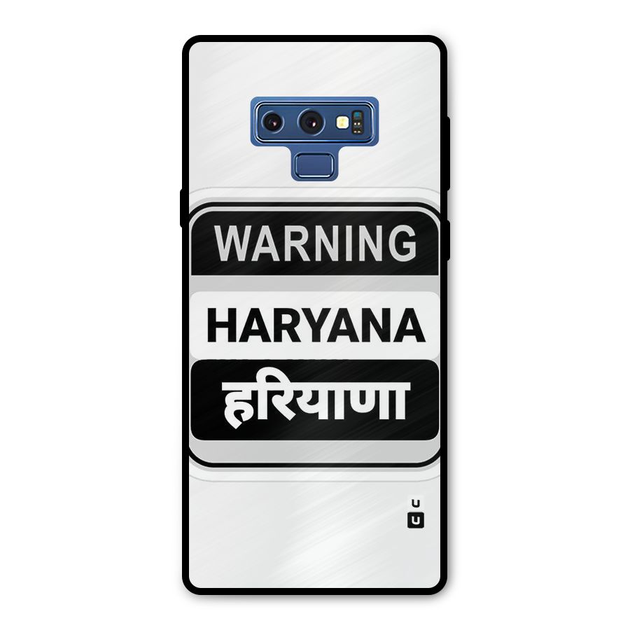 Haryana Warning Metal Back Case for Galaxy Note 9