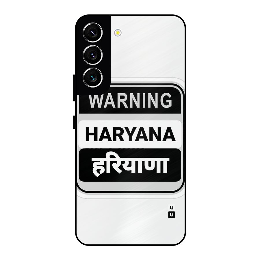 Haryana Warning Metal Back Case for Galaxy S22 5G