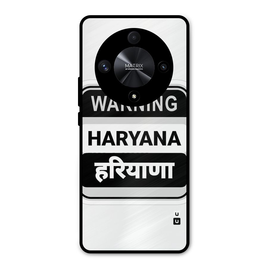 Haryana Warning Metal Back Case for Honor X9b