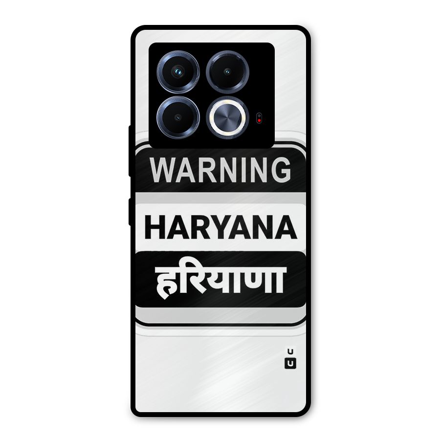 Haryana Warning Metal Back Case for Infinix Note 40 5G