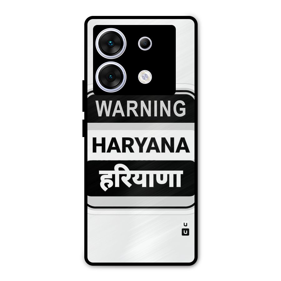 Haryana Warning Metal Back Case for Infinix Zero 30 5G