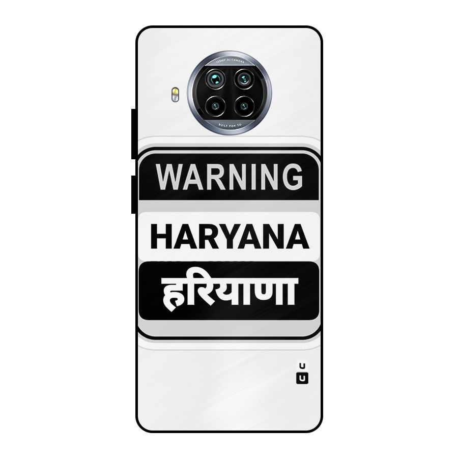 Haryana Warning Metal Back Case for Mi 10i