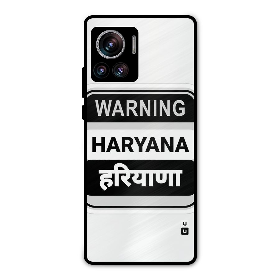 Haryana Warning Metal Back Case for Motorola Edge 30 Ultra
