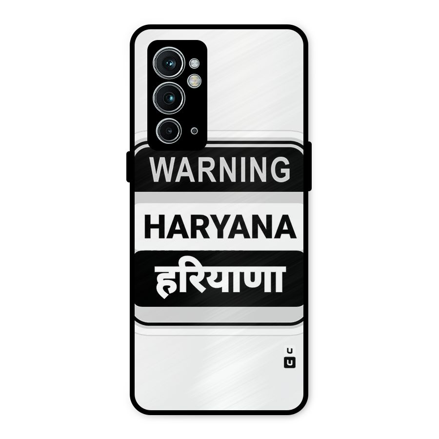 Haryana Warning Metal Back Case for OnePlus 9RT 5G