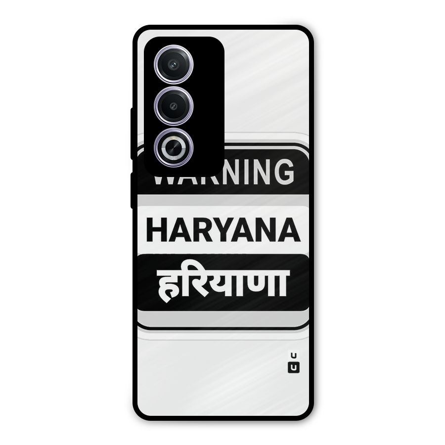 Haryana Warning Metal Back Case for Oppo A3 Pro
