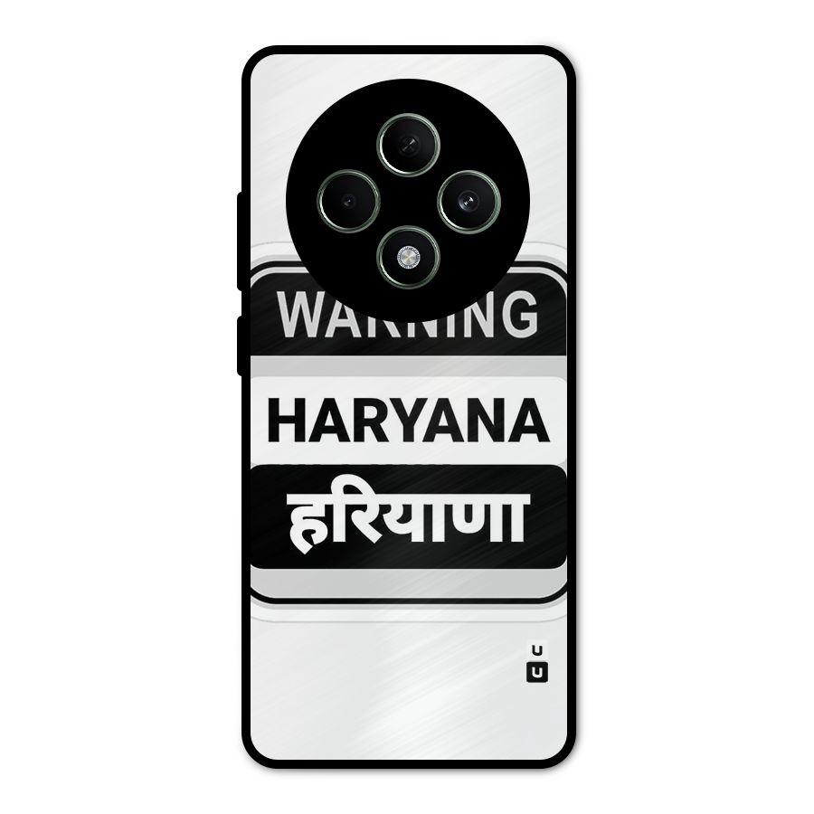 Haryana Warning Metal Back Case for Oppo F27