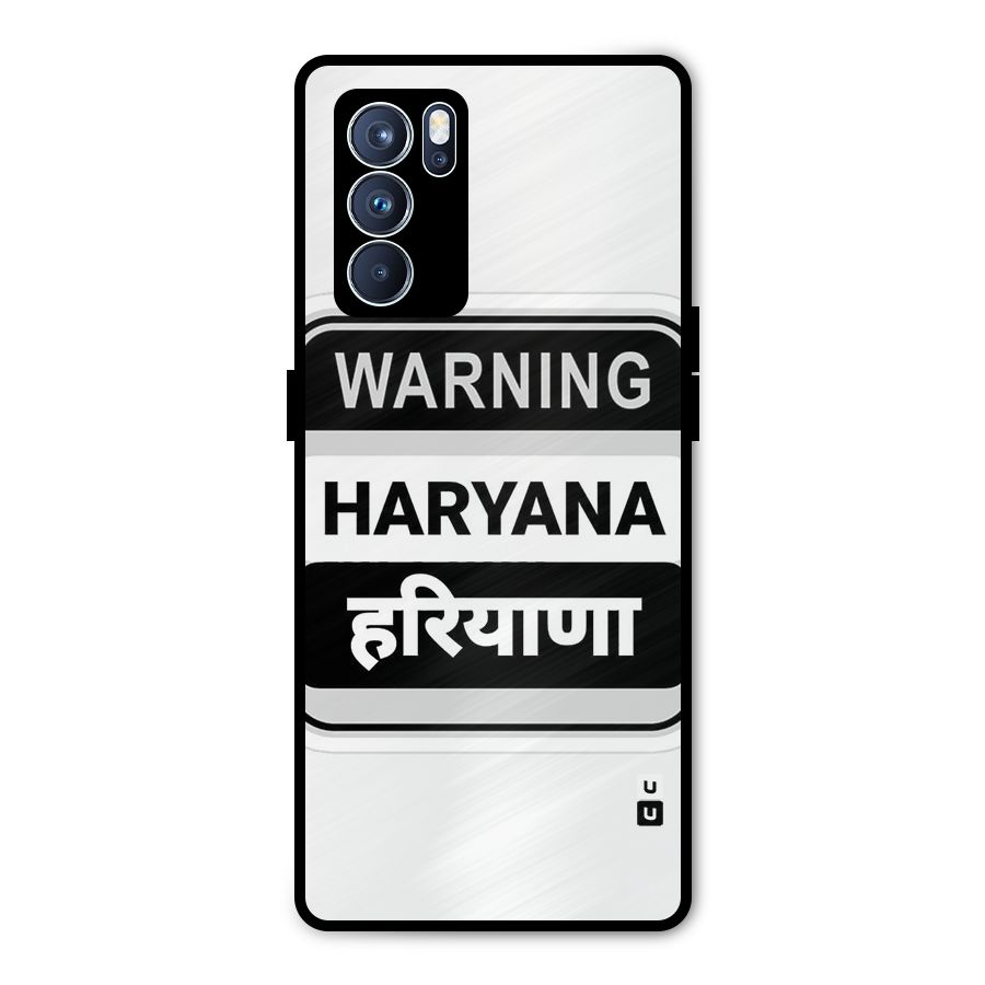 Haryana Warning Metal Back Case for Oppo Reno6 Pro 5G