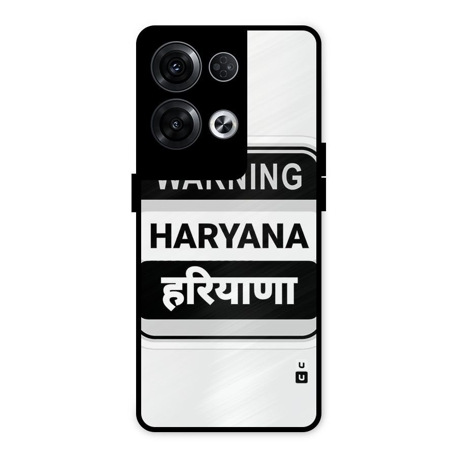 Haryana Warning Metal Back Case for Oppo Reno8 Pro 5G