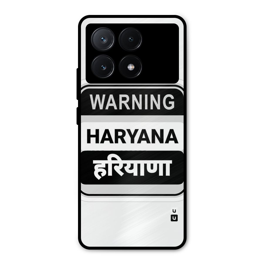 Haryana Warning Metal Back Case for Poco X6 Pro