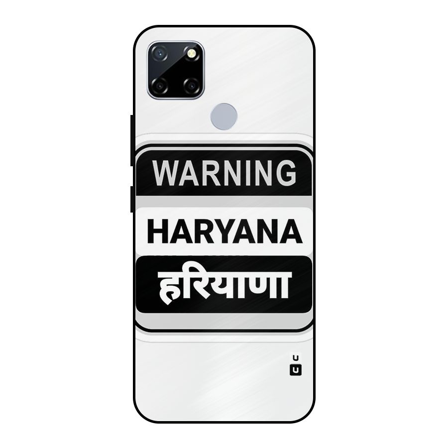 Haryana Warning Metal Back Case for Realme Narzo 20