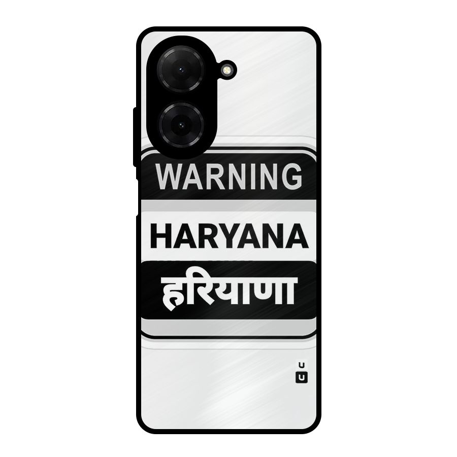 Haryana Warning Metal Back Case for Redmi A5 4G