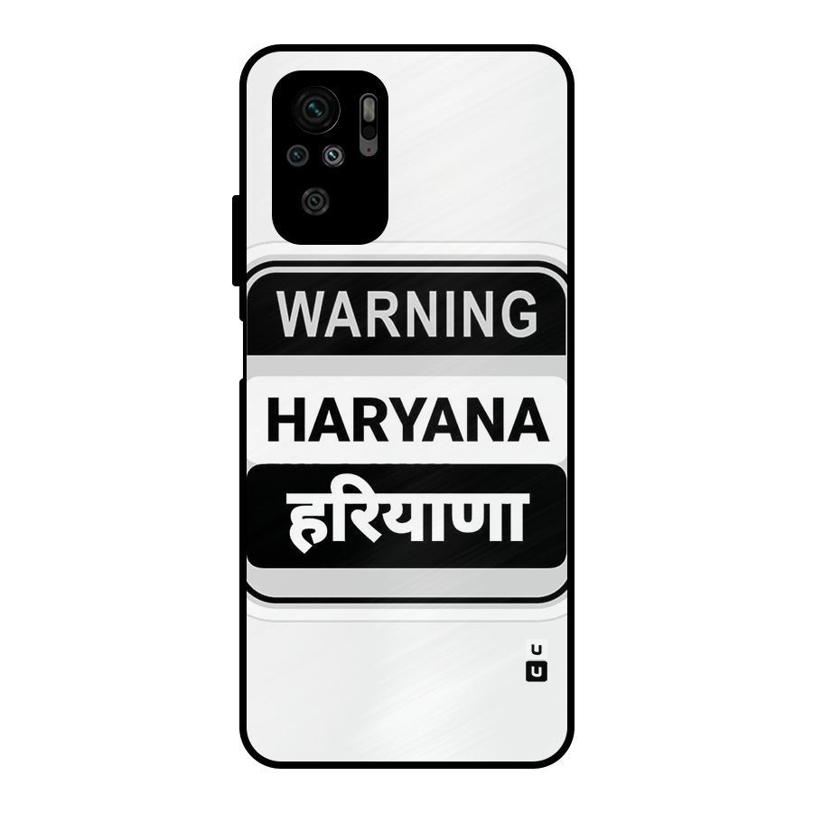 Haryana Warning Metal Back Case for Redmi Note 10S