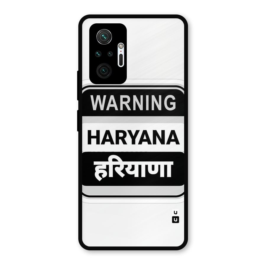 Haryana Warning Metal Back Case for Redmi Note 10 Pro