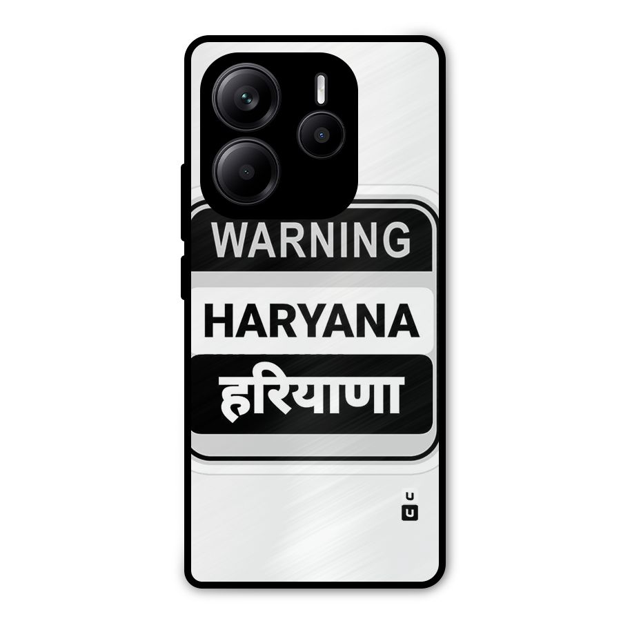 Haryana Warning Metal Back Case for Redmi Note 14 5G