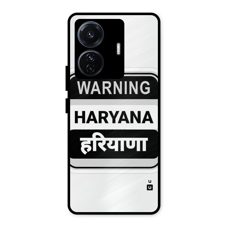 Haryana Warning Metal Back Case for Vivo T1 Pro
