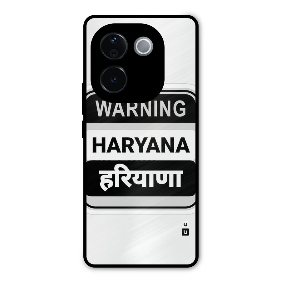 Haryana Warning Metal Back Case for Vivo T3 Pro
