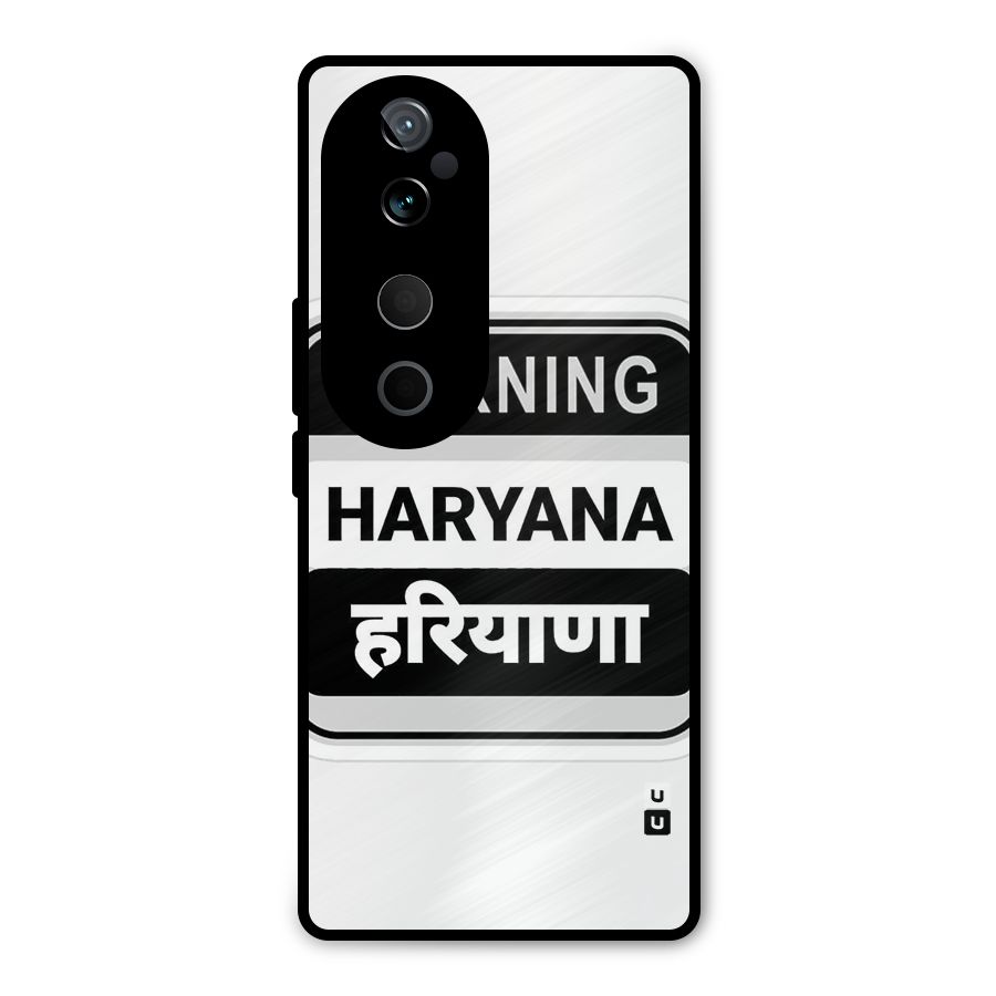 Haryana Warning Metal Back Case for Vivo T3 Ultra