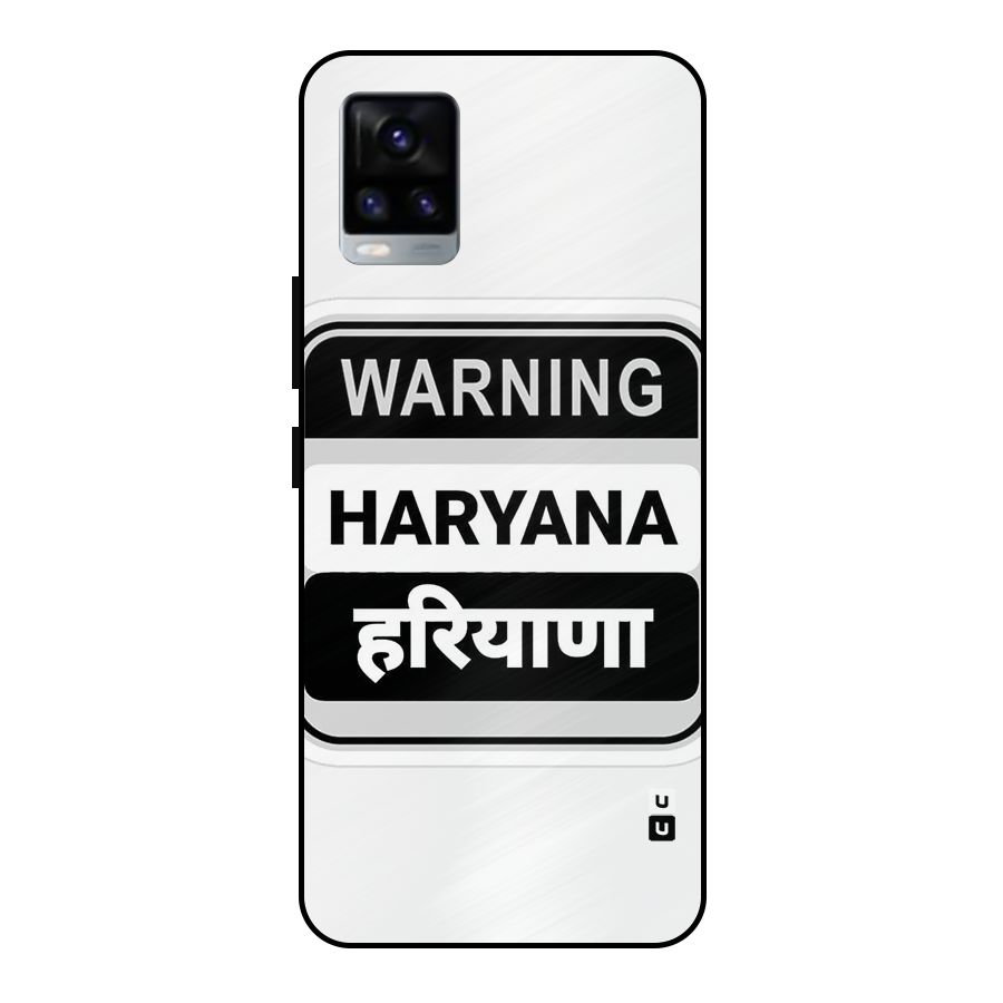 Haryana Warning Metal Back Case for Vivo V20 2021