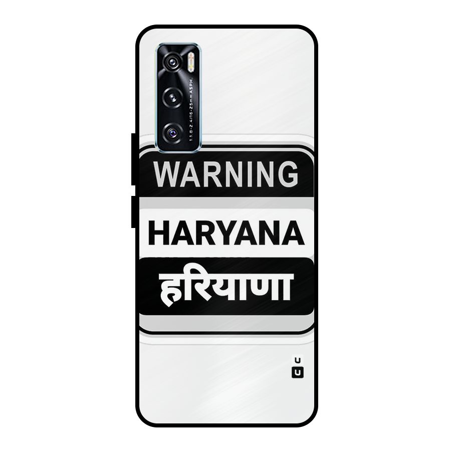 Haryana Warning Metal Back Case for Vivo V20 SE