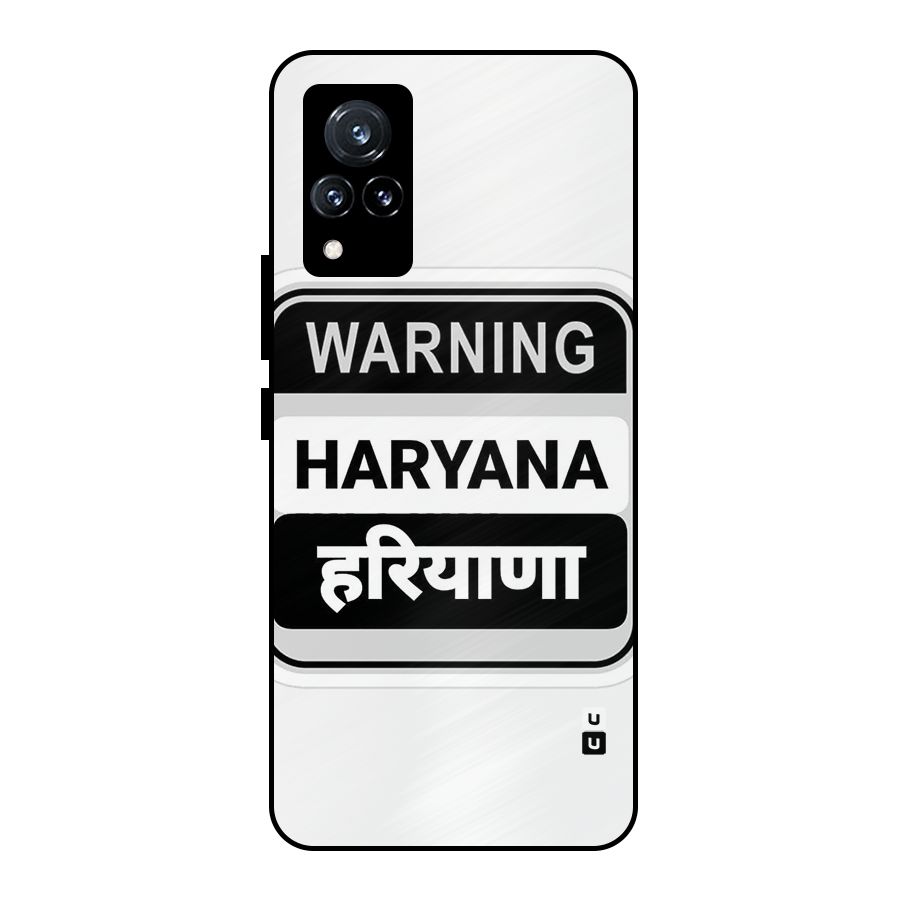 Haryana Warning Metal Back Case for Vivo V21 5G